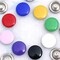 Enamel Prong Ring Snaps with Button Cover 4-Part Set Durable Fasteners Multiple Colors